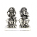Figurine Idol Religious Goddess Laxmi God Ganesha 925 Sterling Silver W425